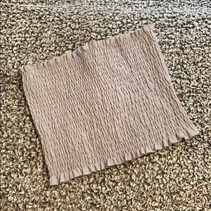 Baby blue ribbed tube crop top